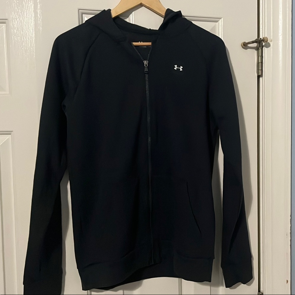 Under Armour Boy’s Hooded Black Zip-Up Jacket
